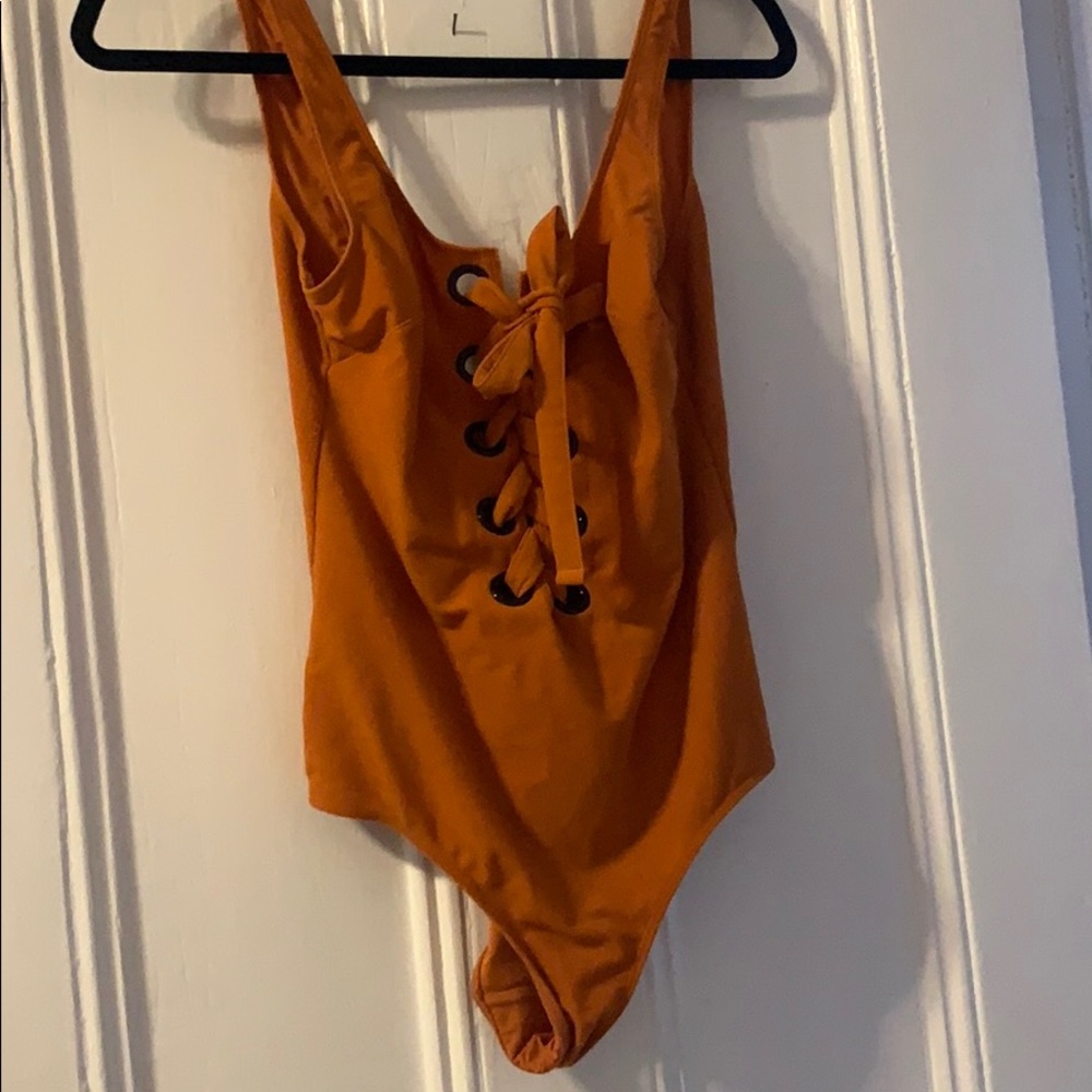 &Other Stories Orange One Piece Swim Suit